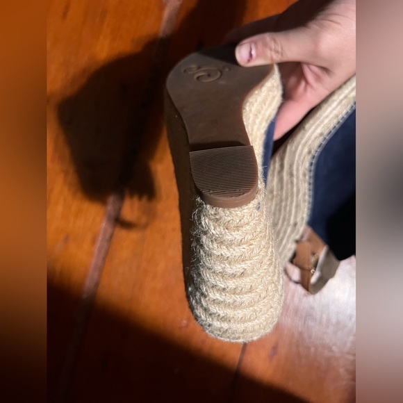 Seychelles 8 women’s wedge high heels blue suede leather buckle - Picture 10 of 12